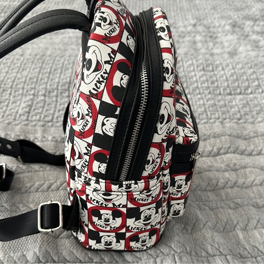 Loungefly Mickey Mouse Clubhouse Red and Black Backpack EUC - Picture 2 of 7